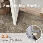4x6 Brown Washable Vintage Area Rug - Image 4