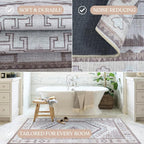 Fame Living Washable Area Rug. Modern Farmhouse. Vintage. Turkish. Bohemian. - Image 5