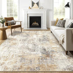 12x18 Rug Living Room: Washable Extra Large Abstract Modern Soft Area Rug Stain by LOONGRUG