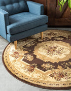 Unique Loom Versailles Collection Traditional Classic Floral Motif Area Rug - Image 6