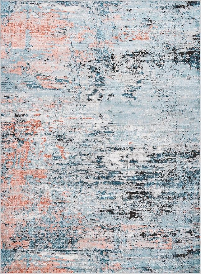 Rugs.com Leipzig Collection Area Rug – 8X11 Multi Low-Pile Rug Perfect - Image 2
