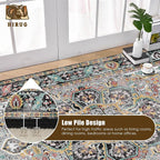Washable Area Rug 4' x 6' Vintage Traditional Persian Mat - Image 5