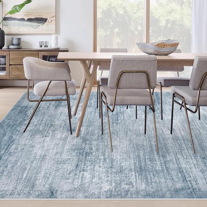 Area Rugs 8x10 Living Room: Washable Rug Modern Abstract Large Rugs Soft Non - Image 4