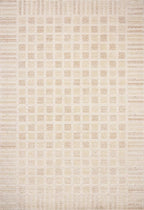 Loloi Chris Loves Julia Calvin Collection CLV-03 Bone/Natural 5'-3" x 5'-3" - Image 4