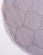 Rugs.com Lattice Frieze Collection Rug – 8' Round Light Pink Medium Rug Perfect - Image 9