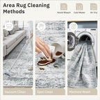 9x12 Area Rugs for Living Room, Non Slip Machine Washable Vintage Rugs - Image 7