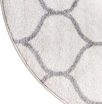 Rugs.com Lattice Frieze Collection Rug – 8' Round Ivory Medium Rug Perfect - Image 6