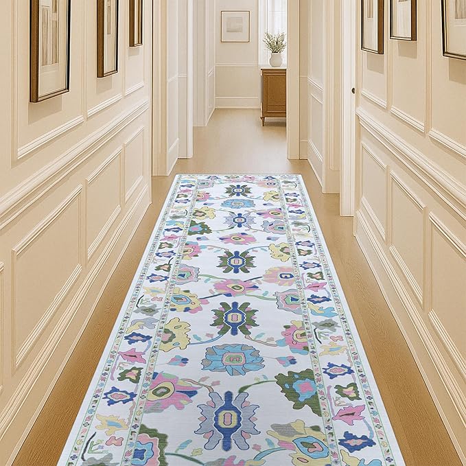 Fame Living Colorful Oushak Rug, Modern Rugs, Small Throw, Accent Area Rug by FameLiving%7COushakRugs