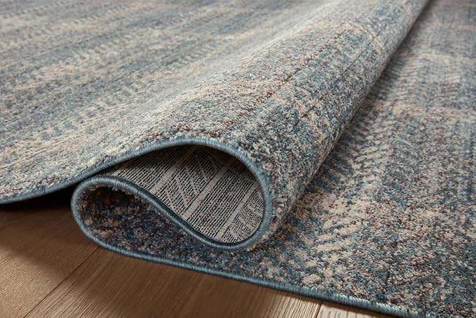 Loloi Angela Rose Ember Collection EMB-03 Blue/Beige 2'-7" x 10'-0" Runner Rug - Image 7