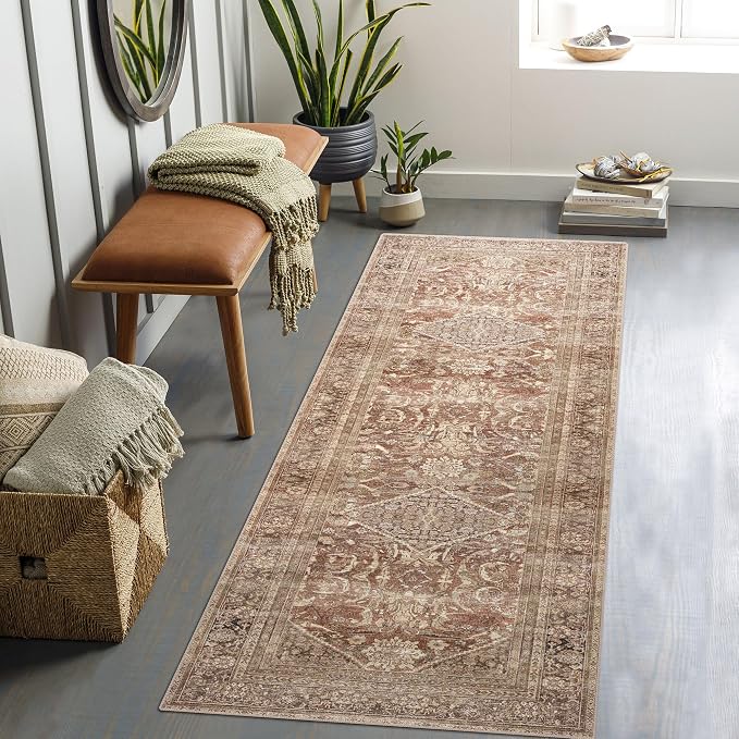 vivorug Runner Rug 2'x8' Vintage Washable Non-Slip Runners - Image 3
