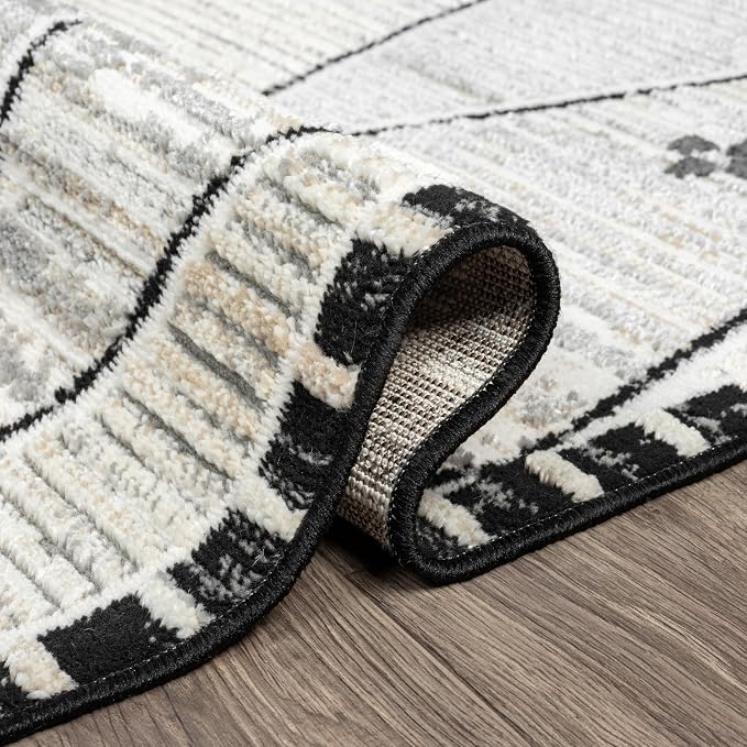 Abani Viva Cream & Grey Area Rug 2' x 3' - Image 6