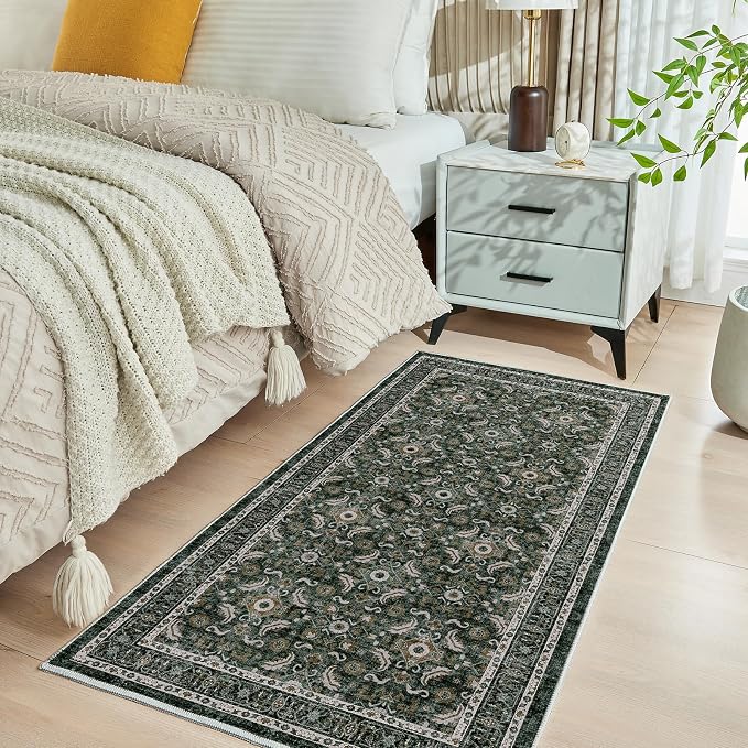 WITSHOCK Washable 2x4 Entryway Area Rug: Soft Non-Slip Backing Washable Rugs - Image 3