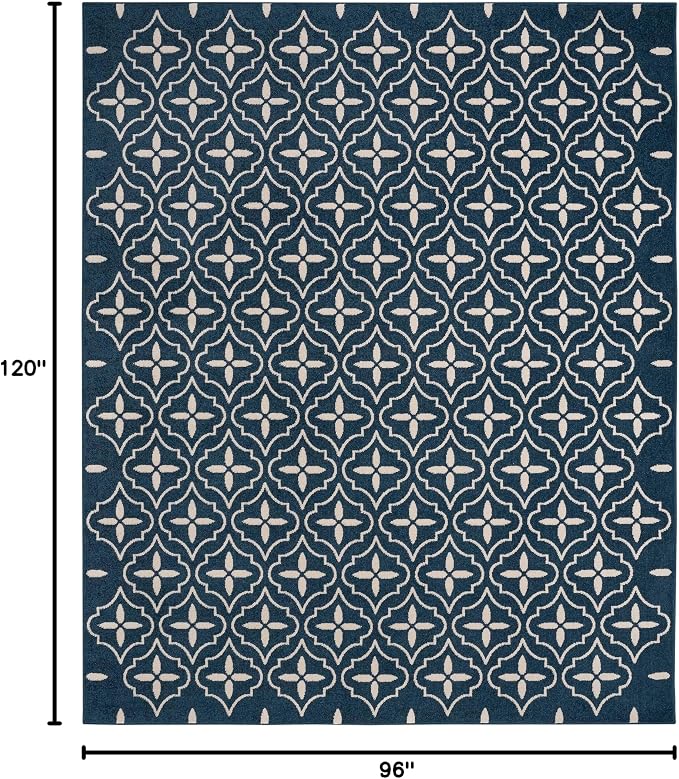 Nourison Home Nourison Essentials Navy Ivory 8' x 10' Area Rug - Image 2