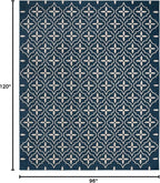 Nourison Home Nourison Essentials Navy Ivory 8' x 10' Area Rug - Image 2