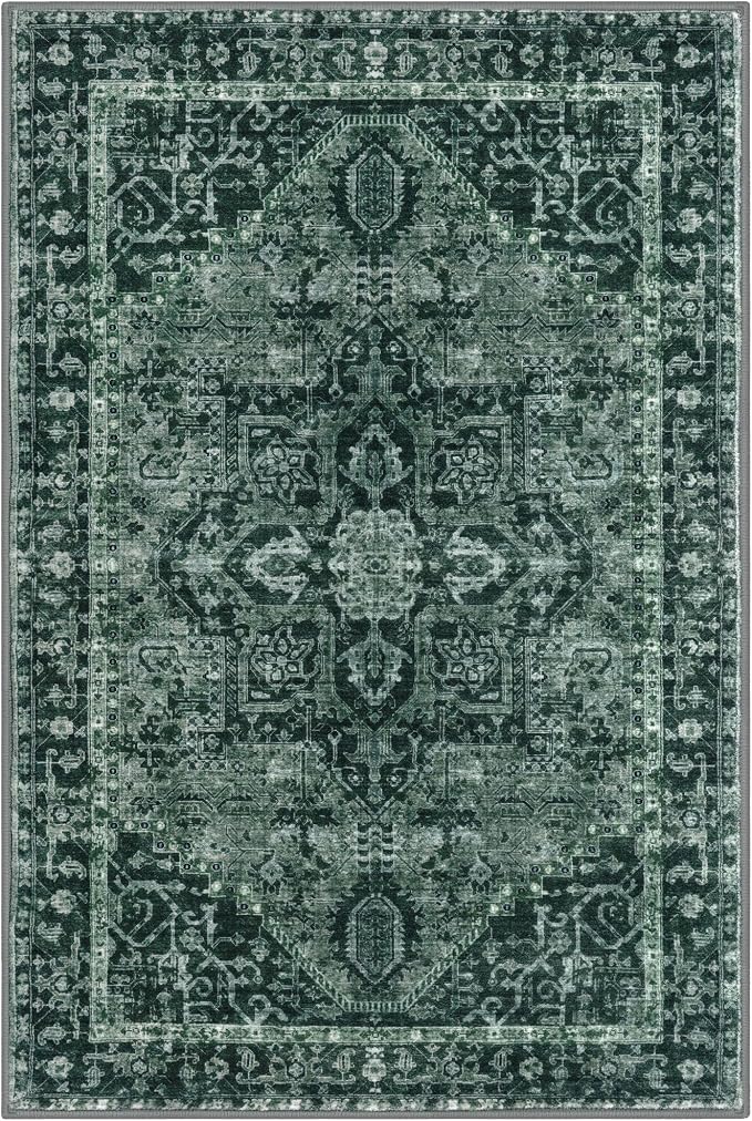 KOZYFLY Boho Area Rug 6x9 Ft Thin Washable Rugs - Image 8