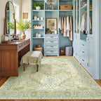 Kokia 6x9 Washable Sage Green Area Rugs - Image 3