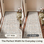 Bavni 2'6''x6 Rug Runners for Hallways, Washable Runner Rug Non Slip, Vintage - Image 6
