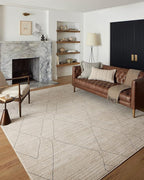 Loloi Darby Collection DAR-03 Sand/Charcoal 11'-6" x 15' Area Rug by Loloi