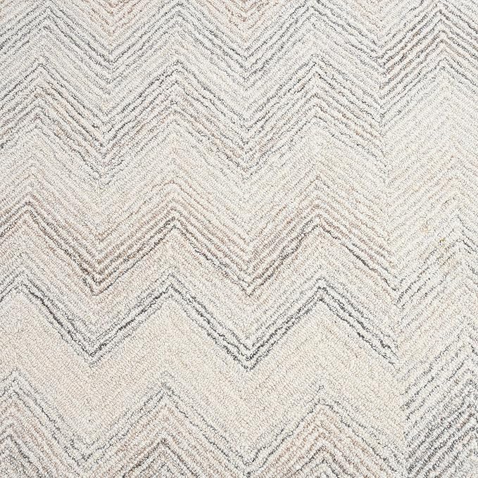 Modern Herringbone Chevron Collection Handcrafted Wool Area Rug - Image 5