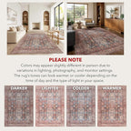 Kuden 5x7 Area Rug, Machine Washable Area Rug - Image 9