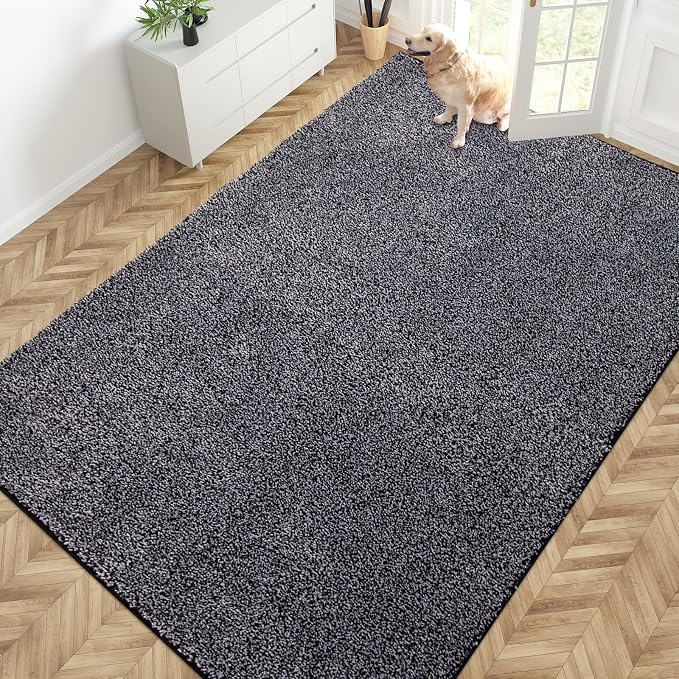 PURRUGS Easy Care Area Rug 6ft x 9ft, Non-Slip Washable Entryway Rug, Stain by PURRUGS