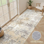 Runner Rug Kitchen Washable Rugs: 3x10 Non-Slip Abstract Soft Modern Stain - Image 3