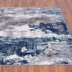 LUXE WEAVERS Euston Collection D.Blue-L.Blue 8x10 Modern Abstract Area Rug - Image 9