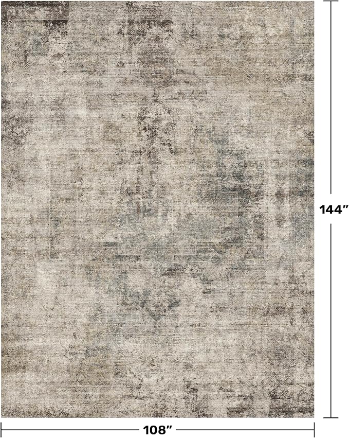 Taupe Brown Big Rugs for Living Room 9x12 - Image 2