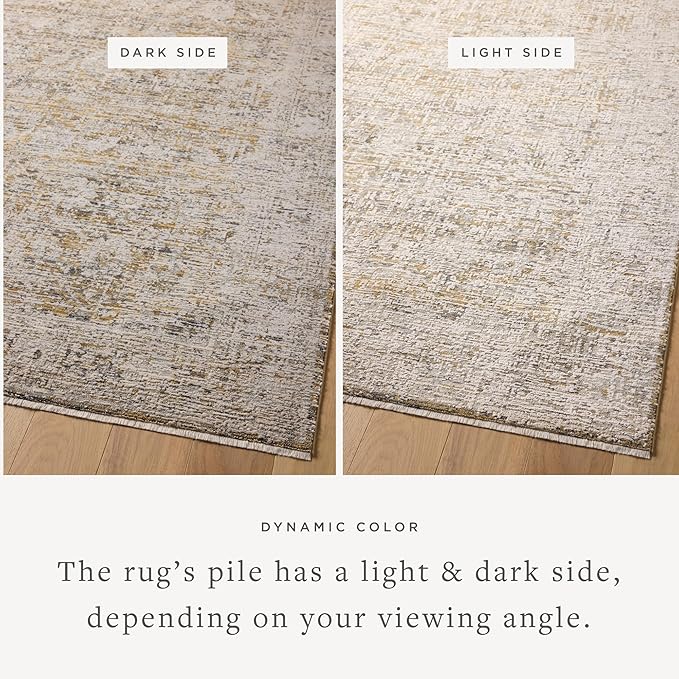 Loloi Amber Lewis Alie Collection ALE-05 Gold/Beige 2'-7'' x 10'-0'', .13'' - Image 4