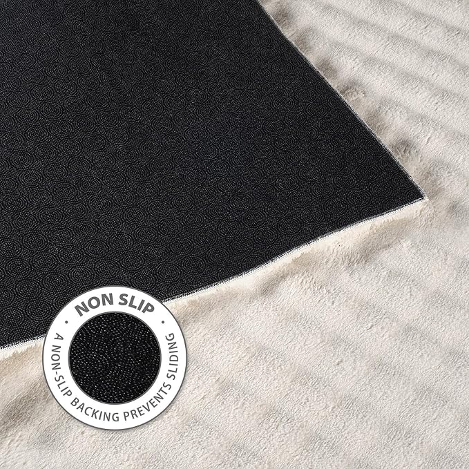 CAMILSON Modern White Non Slip Door Mat Rug 2x3 Ultra Soft High Pile Entryway - Image 5