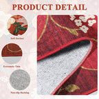 DUKINO 2x3 Rugs for Entryway, Floral Indoor Washable Door Mat, Non Slip Boho - Image 5
