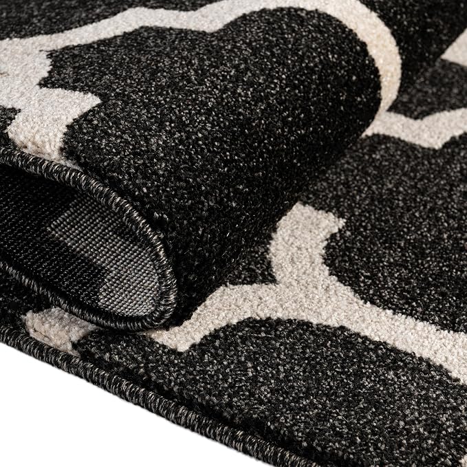 Rugs.com Lattice Collection Rug – 5' x 8' Black Medium Rug Perfect - Image 10