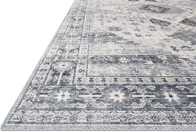 Loloi Skye Collection SKY-02 Silver/Grey 8'-0" x 8'-0" Round Area Rug - Image 4