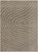 LUXE WEAVERS Modern Geometric Wave Taupe 2x3 Area Rug - Image 2