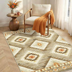 Area Rug 2x4 Rug Machine Washable Non-Slip Low Pile Print Pattern Western Rug - Image 7