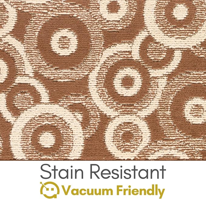 Custom Size Brown Hallway Runner Rug | Cut to Length 2'3" x 8' | Non-Slip & - Image 5