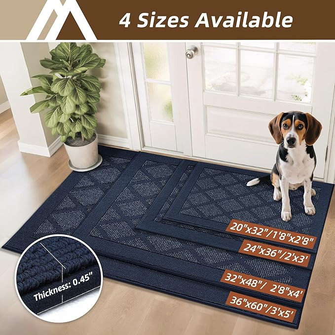 COSY HOMEER Non-Slip Door Mat 32"x48", Entryway Rugs Low Profile Absorbent Dirt - Image 5