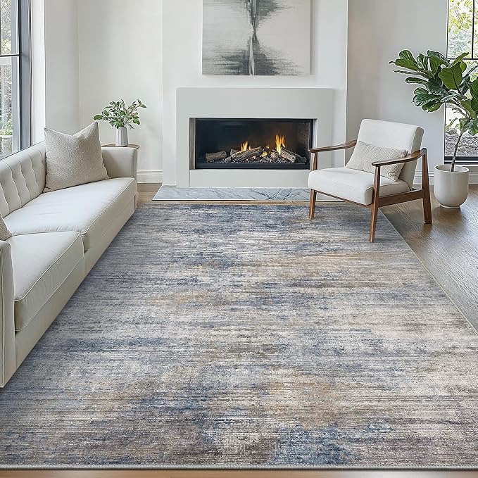 Bavni 8x10 Area Rugs, Abstract Modern Living Room Rugs, Large Machine Washable - Image 3