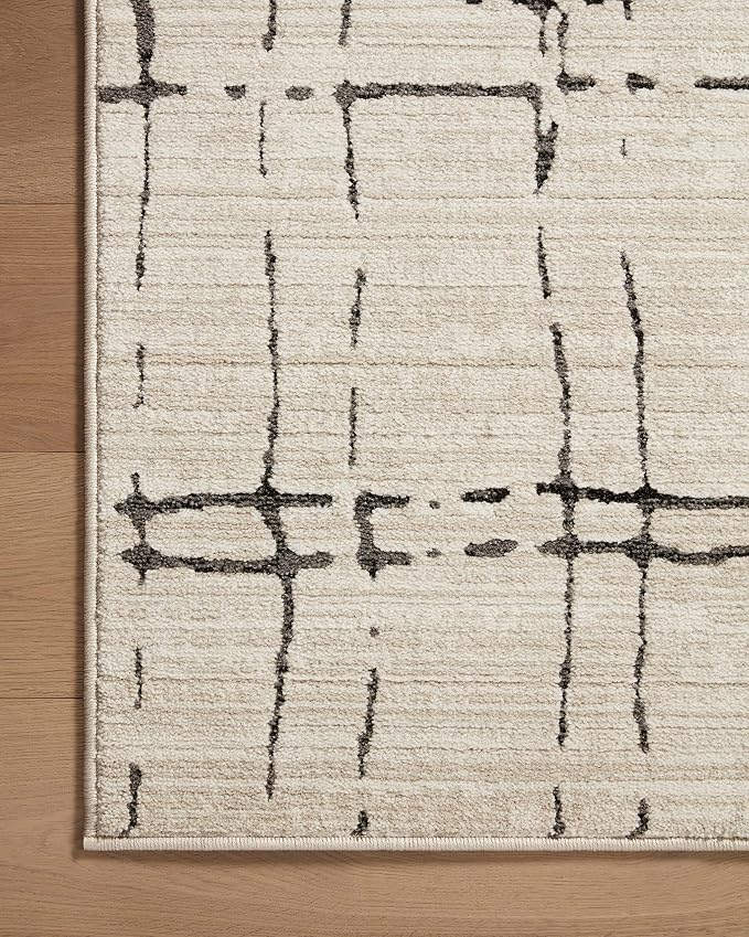 Loloi Darby Collection DAR-06 Sand/Dk. Grey 4'-0" x 6'-0" Accent Rug - Image 5
