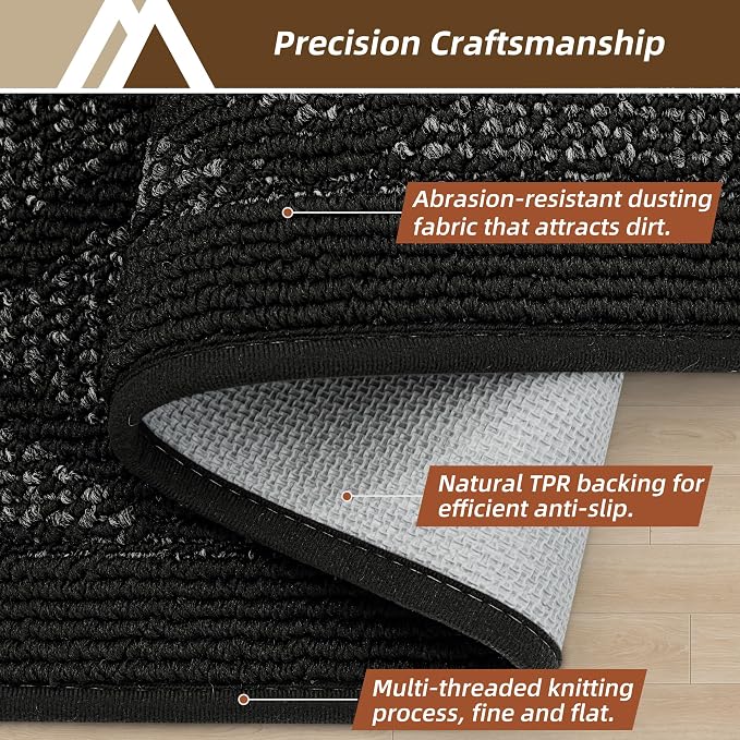 COSY HOMEER Non-Slip Door Mat 32"x48", Entryway Rugs Low Profile Absorbent Dirt - Image 3
