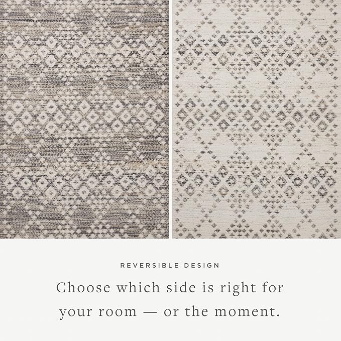 Loloi Angela Rose Rivers Collection RIV-01 Denim/Ivory 3'-6" x 5'-6" Reversible - Image 4