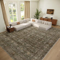 Washable 10x14 Area Rugs for Living Room, Boho Non-Slip Vintage Distress Large by Hedwior