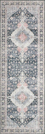 Loloi Skye Collection SKY-02 Charcoal/Multi 8'-0" x 8'-0" Round Area Rug - Image 6