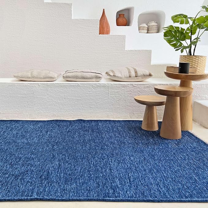 Alfa Rich 5x8 Dark Blue Washable Area Rugs by AlfaRichRugs