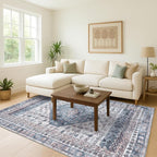 Washable Area Rug. Modern Farmhouse. Vintage. Turkish. Bohemian. Distressed. - Image 2