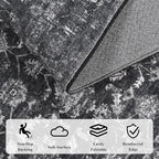 Washable Area Rug 8x10 Black Rugs - Image 6