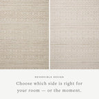 Loloi Angela Rose Rivers Collection RIV-03 Sand/Ivory 7'-9" x 9'-9" Reversible - Image 4