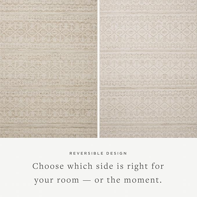 Loloi Angela Rose Rivers Collection RIV-03 Sand/Ivory 5'-0" x 7'-6" Reversible - Image 4