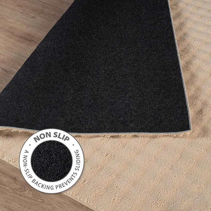 CAMILSON Modern Beige Non Slip Rug 3x5 Ultra Soft High Pile Area Rugs Non Skid - Image 3