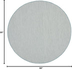 Nourison Home Courtyard Ivory Aqua 8' x Round Area Rug - Image 2